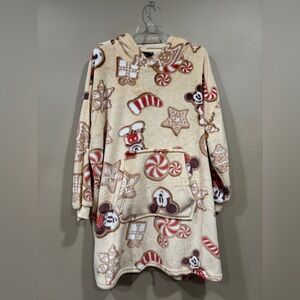 Disney Women's Mickey Mouse Gingerbread Blanket Hoodie One Size